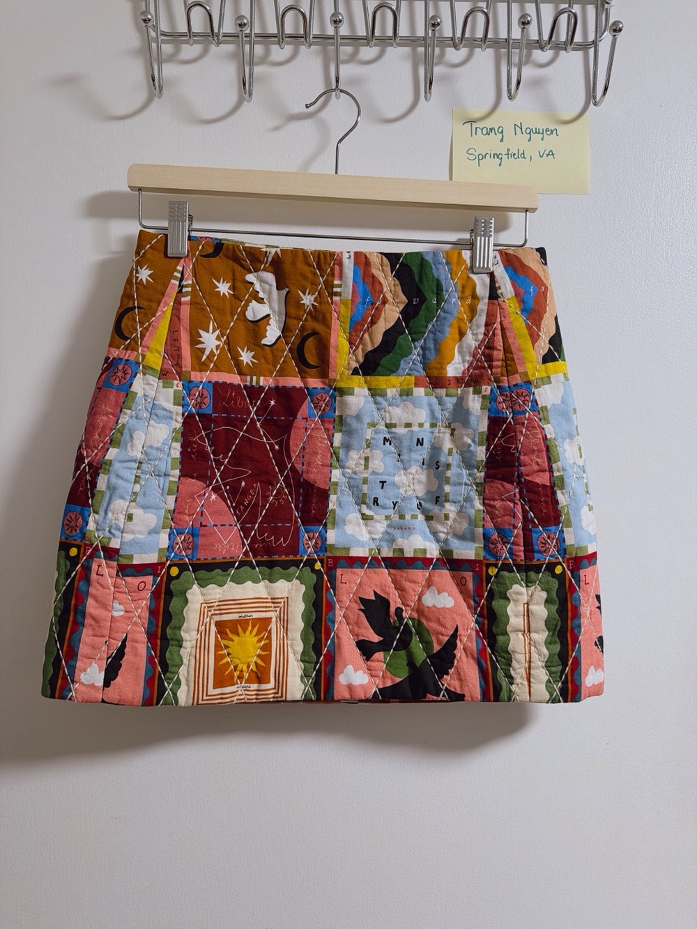 Sezane Pangea Malia Patchwork Mini Skirt - 36/4 - Picture 3 of 7
